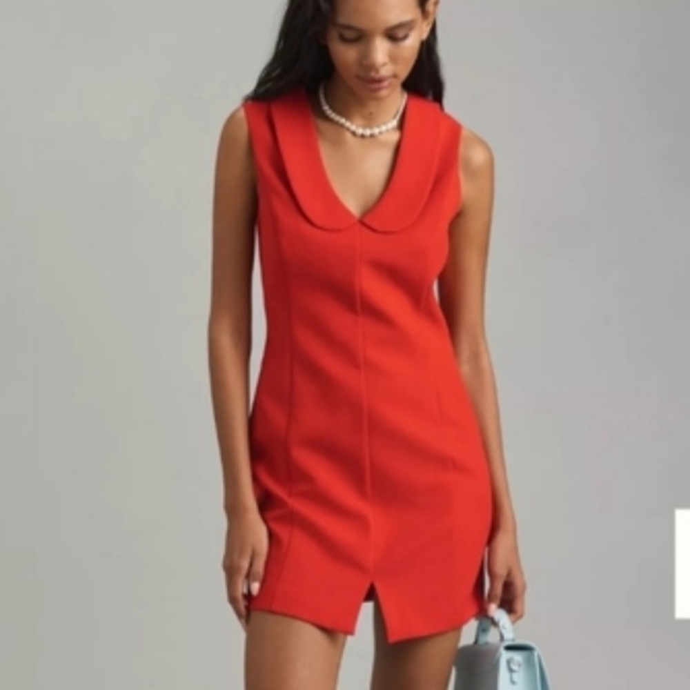 ENDLESS ROSE Shawl Lapel Mini Dress in Red NWT